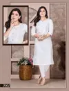 White Brighton Heavy Rayon Casual Wear Kurti Collection
